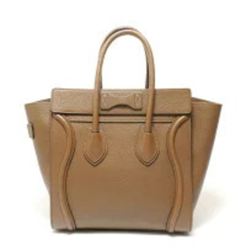 Celine Luggage Tote Shopper Leather Handbag Brown